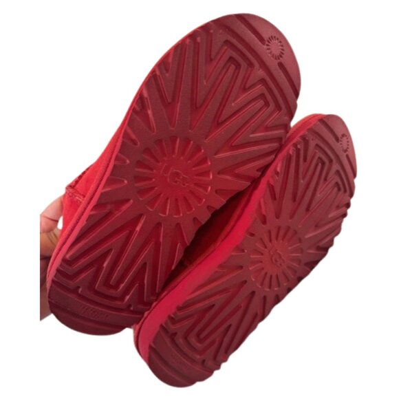 Women UGG Red Classic Ultra Mini Boot Size 6 - Picture 4 of 6